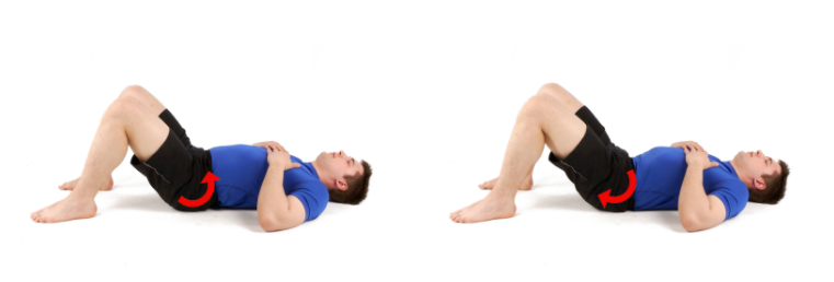 Pelvic Tilt, mobilise sacral, easy home exercise